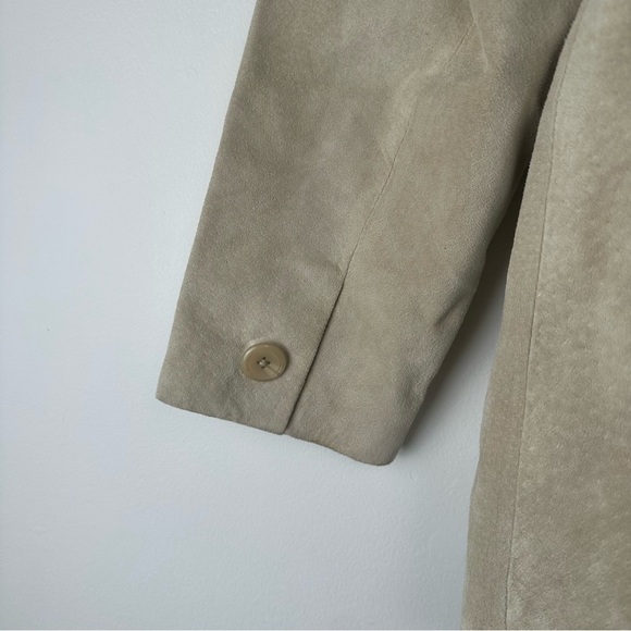 Denim & Co Women’s Suede Blazer Jacket Size Medium Tan Leather Office Wear - Picture 7 of 10